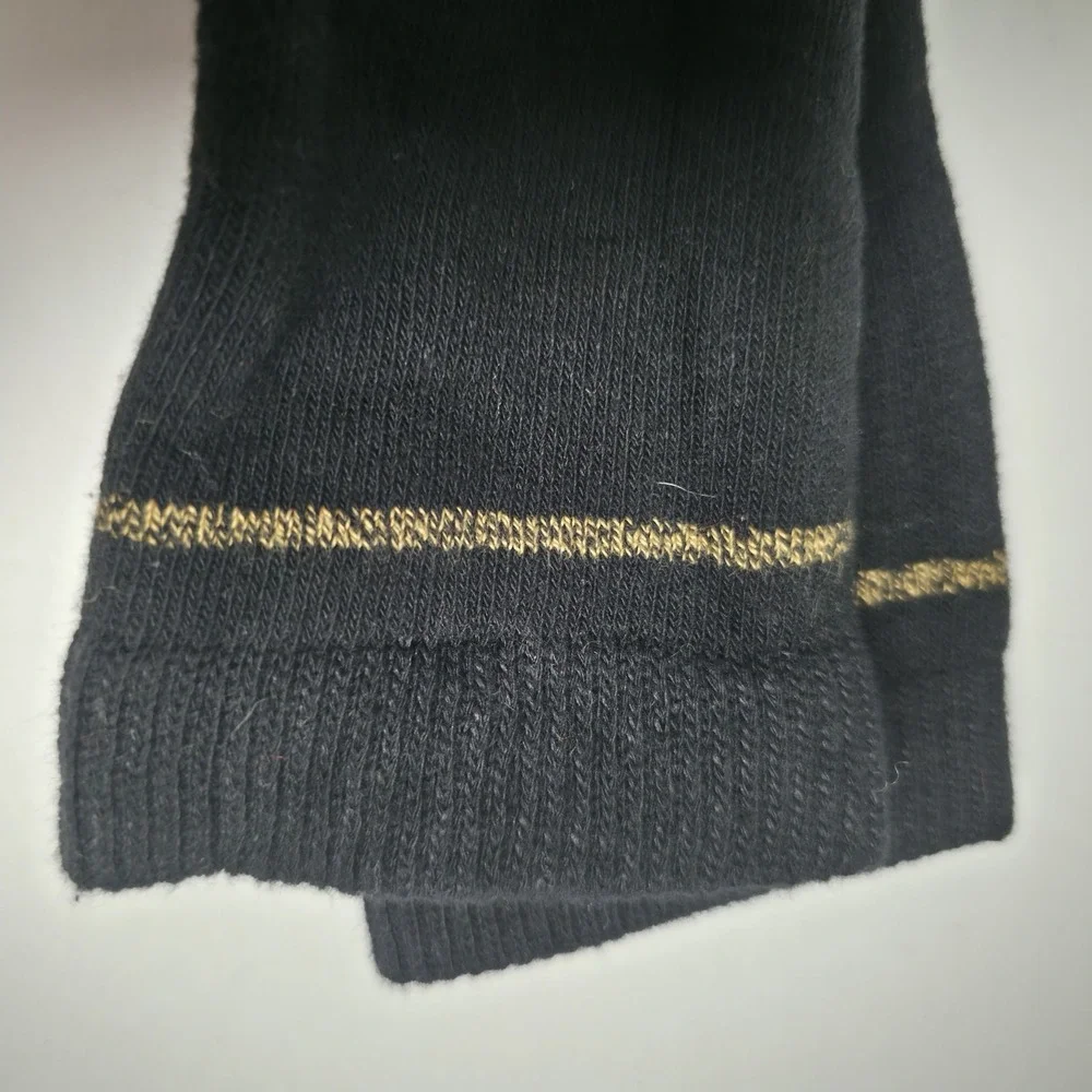 Carhartt Men's Midweight Cotton Steel Toe Boot Socks 1 Pair Black Gold Cushioned